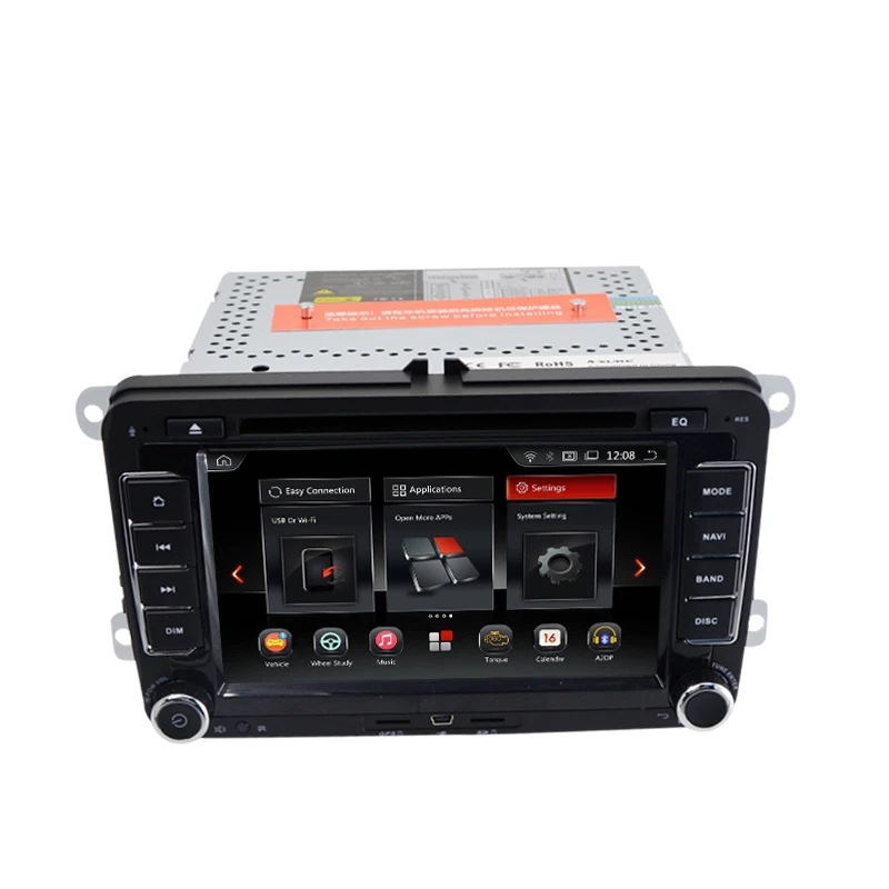 Cheap 7 Inch Android 9.0 2 Din Car DVD Player For VW Golf Tiguan Skoda Fabia Rapid Seat Leon Skoda CANBUS Wifi GPS BT USB Radio 3