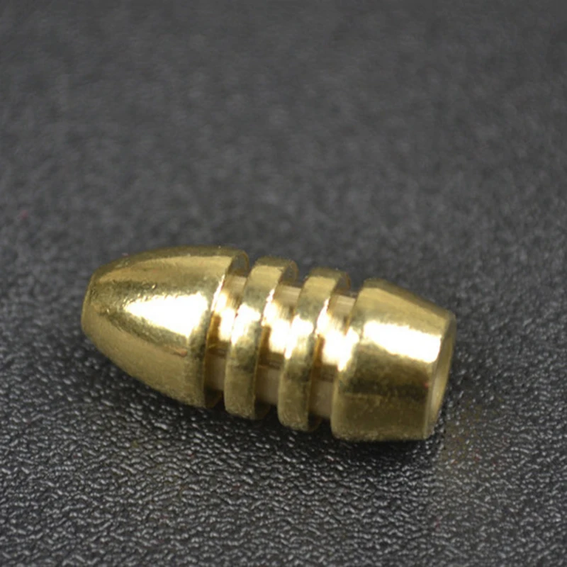 OUTKIT 10 قطعة/الوحدة النحاس الرصاص ثقالة الأوزان 10g ، 7g ، 5g ، 3.5g ، 1.8g Sharped رصاصة النحاس الصيد اكسسوارات الصيد معالجة