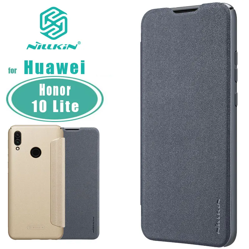 Для huawei Honor 10 Lite чехол NILLKIN блестящий роскошный Флип кожаный s для задняя крышка