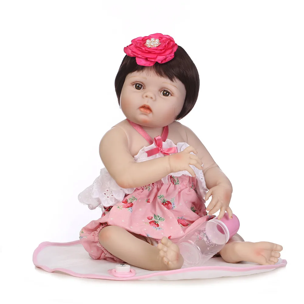 

NPK Bebes reborn 22" 56cm whole silicone reborn baby girl dolls for child gift can bathe alive baby reborn bonecas