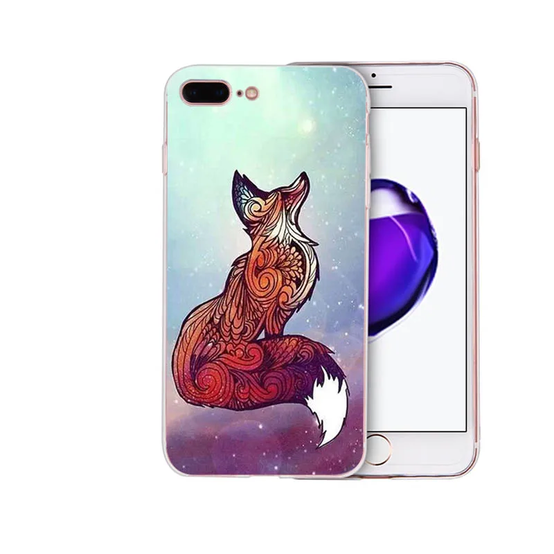 Чехол IMIDO Animal More Cute Fox мягкий чехол из ТПУ для Iphone 5 5S SE 6 6S 6plus 6splus 7 8 7PLUS 8plus X XS XR