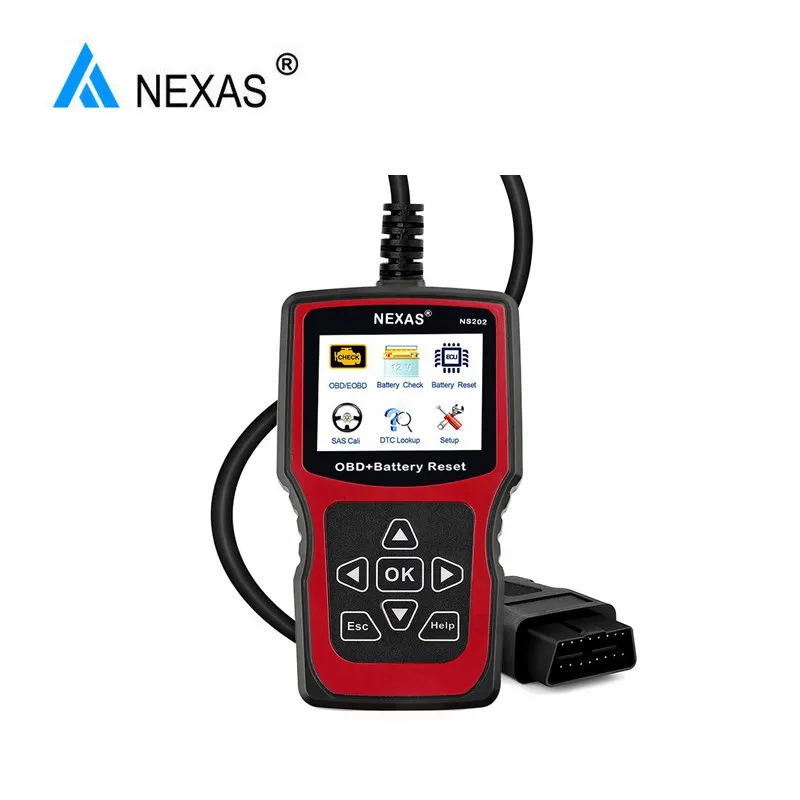 

NEXAS NS202 OBD/EOBD Code Reader Diagnostic Scanner Engine Check Battery Health Check Battery Registration Scan Tool