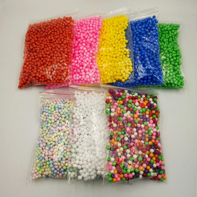 15000pcs Bright Colours Foam Beads Colorful Polystyrene Foam Balls Styrofoam  Filler Foam Slime Mini Beads Balls Crafts DIY Decor