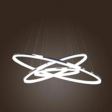 

80CM Acrylic Modern Simple Design LED Pendant Lamp With Three Rings For Living Room Lighting Handing Lights Lamp Lamparas