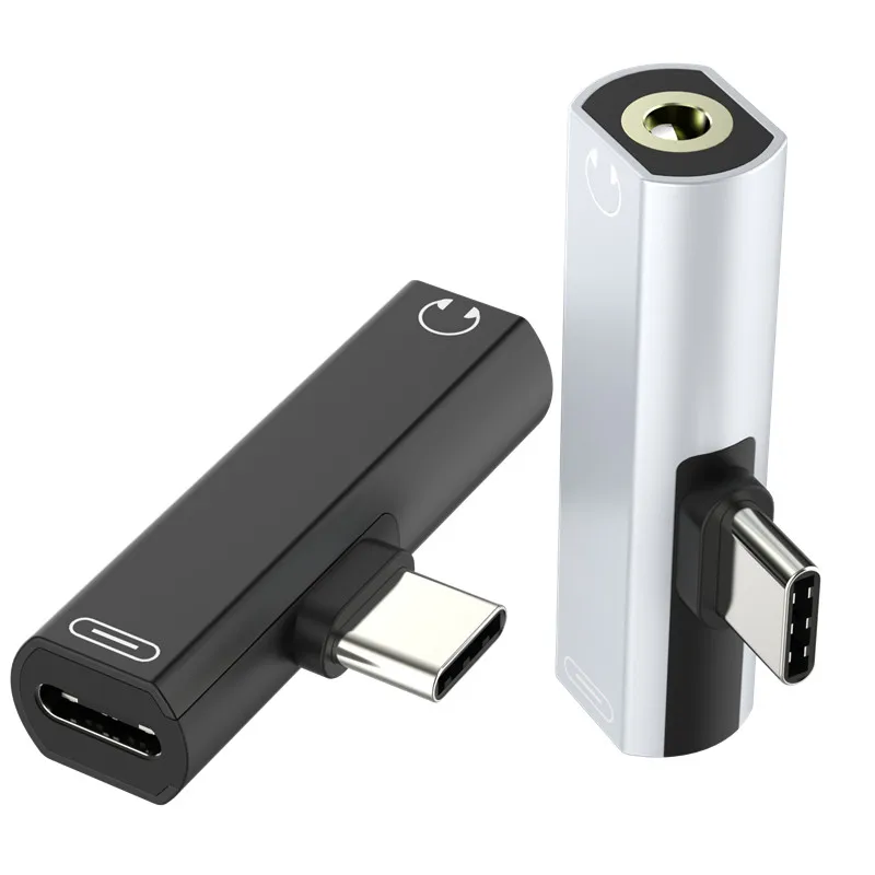 

2 In 1 Type C To 2 Type-C/Typec+3.5mm Jack Earphone Charging Converter USB Type-C Audio Adapter for Xiaomi 6 Huawei P10 Mate 20
