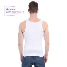 Новейший животик контроль формирующая Мужская Спортивная майка низкий воротник мужской формирователь мужской удобный топ