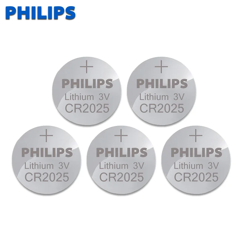 5 шт. Литиевые кнопочные батарейки philips CR2025 3 в|Часовые батарейки| |