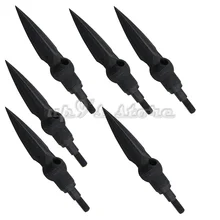 6 шт 3-лезвием стрелки углерода Сталь 215 зерна острые наконечники для стрелы стрельба из лука для Охота блочного Лука и Охотный арбалет с употреблением желтого зубчика