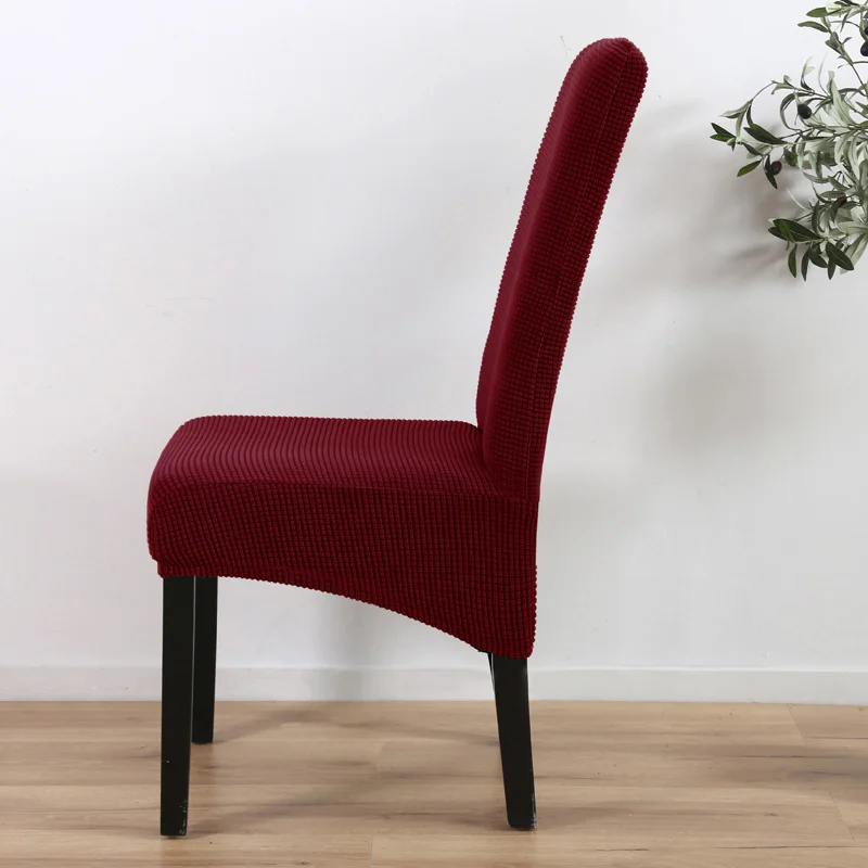 Спандекс чехлы для стульев XL обеденный большой размер черный короткий Чехол для стула домашний чехол для кресла funda silla супер кофе эластичный чехол для сиденья - Цвет: Wine