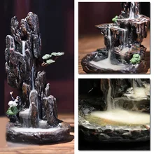 Смола в форме горы дым водопад обратного потока ладан горелка кадило держатель Декор ароматерапия печи ароматические для дома и офиса ремесло