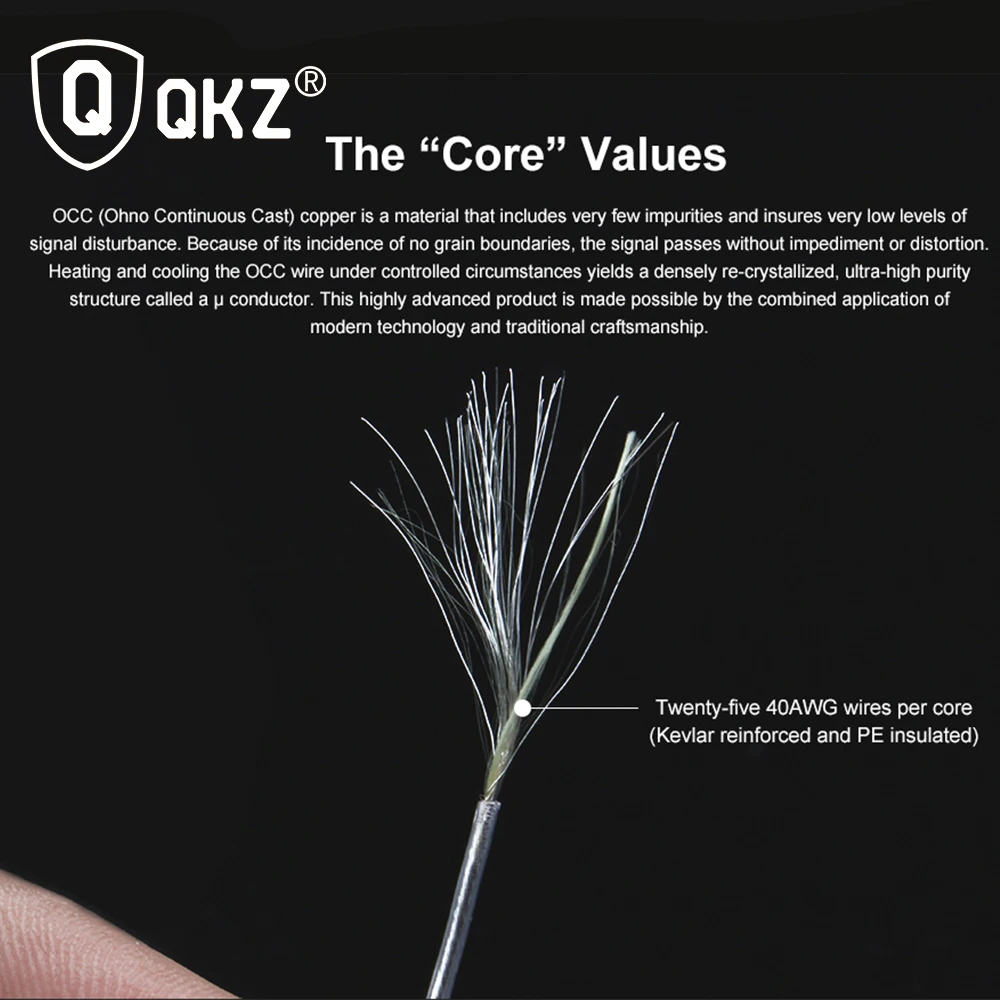 Обновленный кабель для наушников QKZ 0 75 мм 8 ядер посеребренный 3 5 дюйма улучшенный