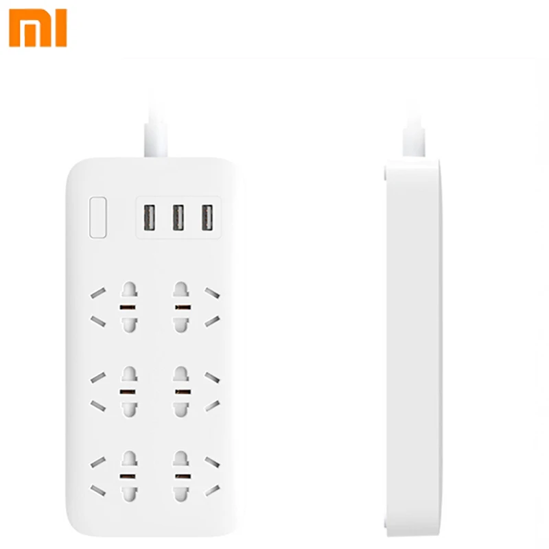 

Xiaomi Smart Socket Plug 3 USB Fast Charging 2.1A 6 Ports Power Strip Charger for Smartphone Mijia Power Adapter Original