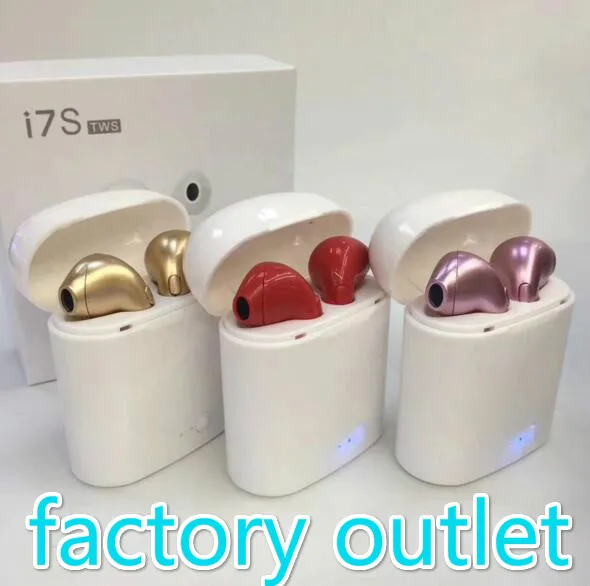 

I7S TWS Wireless Bluetooth Earbuds In Ear Earphones with Charging Box for iPhone X XS XR samsung s8 s9 only white