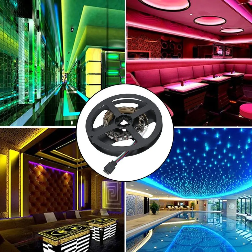 2pcs 1M/2M/3M/4M Low Power Consumption 5050 RGB USB LED Strip 4PIN String Light
