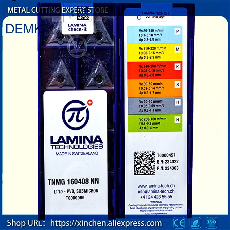 Нож Бесплатная доставка TNMG160408NN LT10 lamina ЧПУ Токарный станок фрезерный станок Карбид ЧПУ лезвие 10 шт