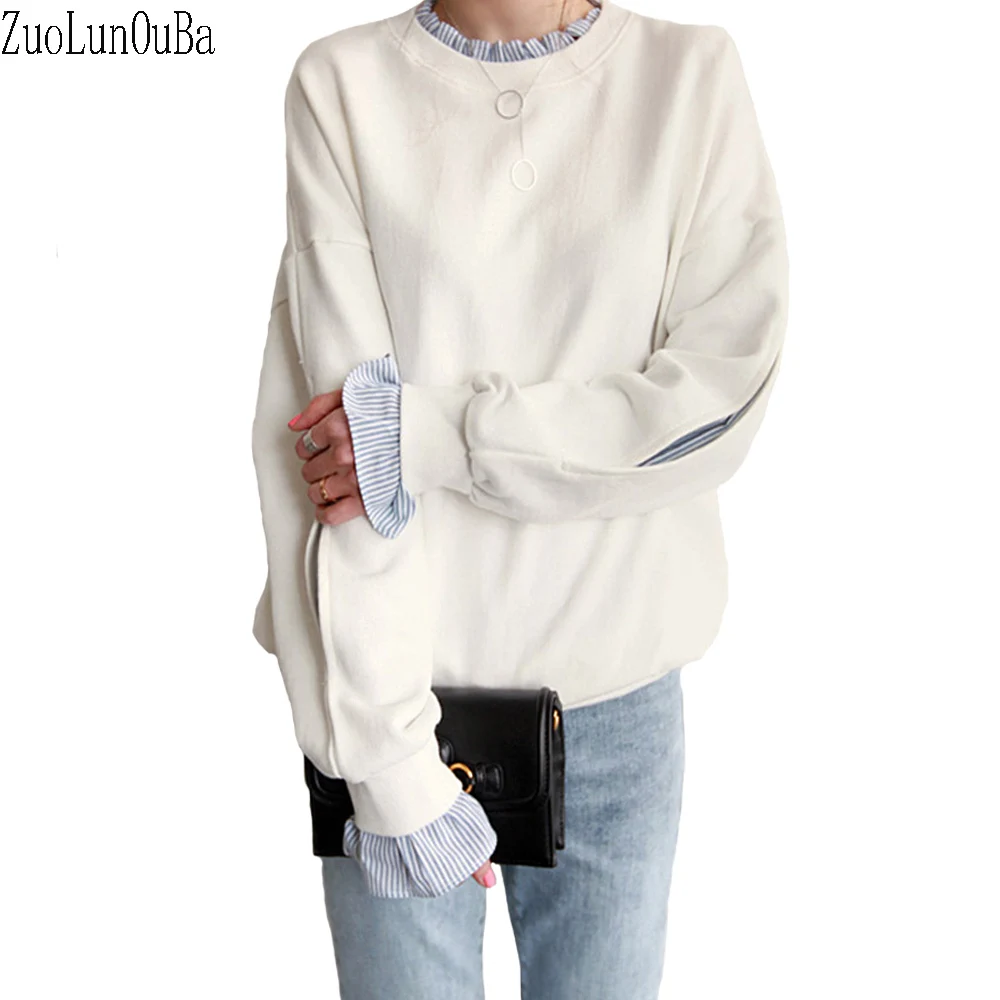 Zuolunouba 2018 Autumn Casual Fashion Long Sleeves O neck