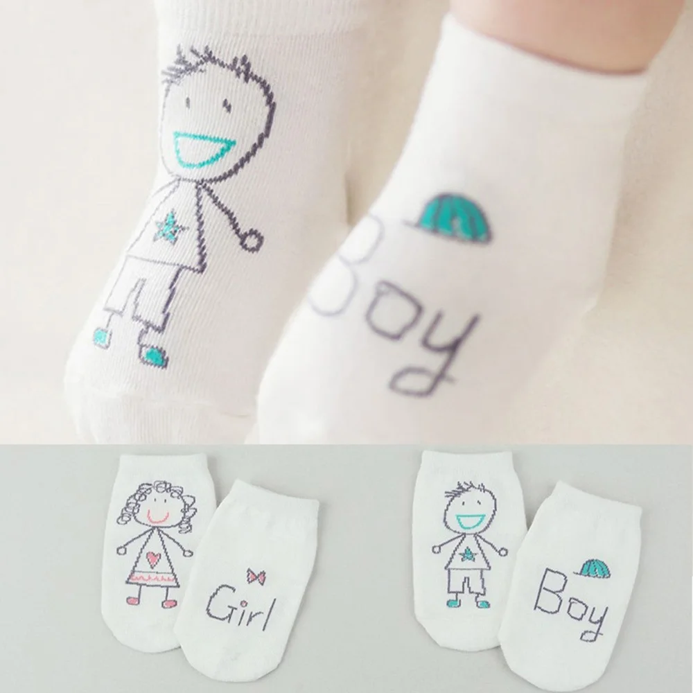 

New born Baby Toddler Socks Cotton Boys Girls Cute Soft Short Anti-slip Spring Socks for 0-4 Year Toddler 1 pair socks