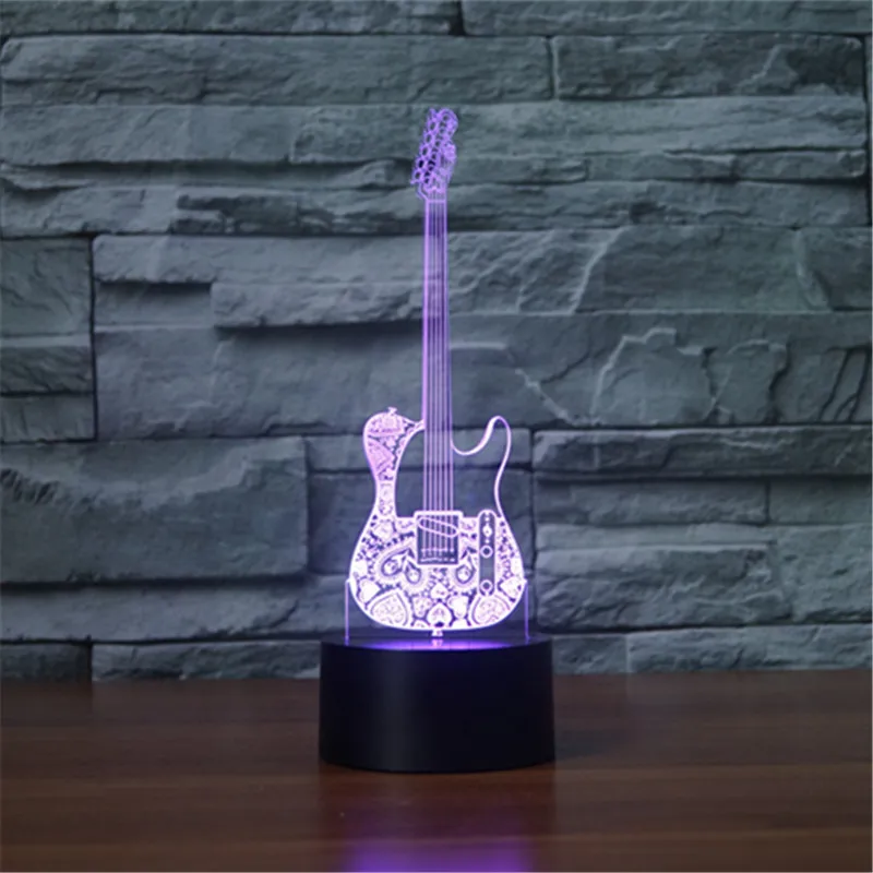 Seven Neon] lámpara de escritorio 3D con forma de guitarra acrílica, 7  colores, luz Led de noche, regalo novedoso, Luz del Halcón Milenario|led  night light|night lightled night - AliExpress