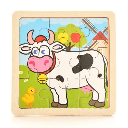 Cow 1 шт. 3D бумажные Пазлы для детей детские игрушки детские развивающие Puzles - Цвет: Cow