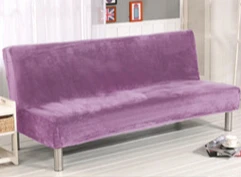 Бархатный диван-кровать, все включено, тянущийся диван, утолщенный плюшевый чехол для кровати, без подлокотника, раскладной диван-чехол, набор кожаных защитных чехлов - Цвет: 12