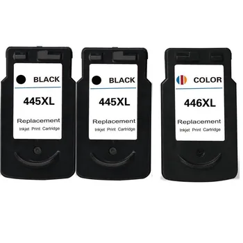 

3 Pcs PG-445XL PG 445 PG445 CL446 PG445XL PG-445 CL-446 Ink Cartridges For Canon Pixma IP2840 MX494 MG2440 MG2540 MG2940 Printe