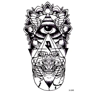 Глаз Бога Водонепроницаемый Временные татуировки Стикеры Тотем henna тату боди-арт поддельные татуировки Бога» s глаз флэш тату для Для мужчин; для женщин - изображение