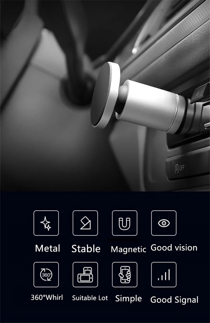 Alightstone Универсальный магнитный автомобильный держатель для телефона с магнитным креплением из алюминиевого сплава подставка для телефонов IPhone Android