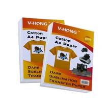 Высокое качество A4 размеры хлопок Сублимация копировальная бумага для футболок