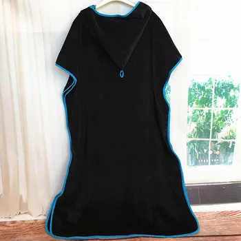 

2018 New Beach Robe Bath Towel Outdoor Sports Adult Hooded Towel Poncho Bathrobe Towels Women Man Bathrobe 85x110 cm