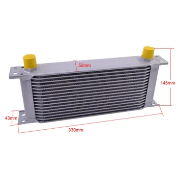 

16 Row Sliver 10AN Aluminum Transmission Cooler Racing Oil Cooler Raditor Kit Engine Oil Cooler Universal Modified