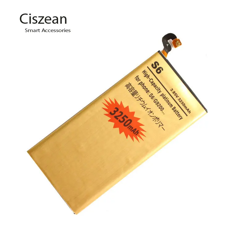 

10pcs/lot 3250mAH EB-BG920ABE Gold Replacement Battery For Samsung Galaxy S6 G9200 G920f / i G920A G925S G920K G920L G920S G920T