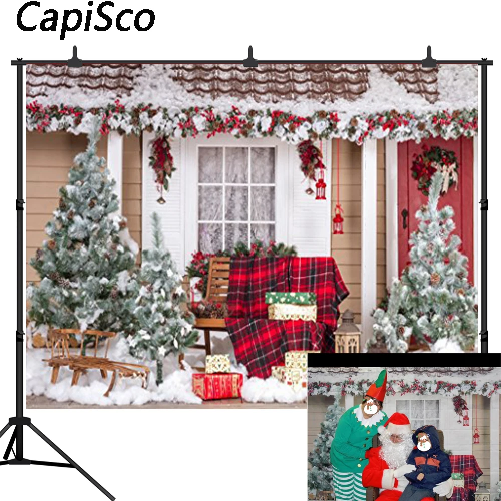 

Фон для фотосъемки новогодние подарки дверь окна коробка дом новорожденный фотостудия фон для фотосъемки на заказ