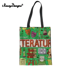 Бесшумные женские сумки для покупок, сумка-тоут для любителей книг, дорожная сумка на плечо, складной продуктовый держатель для девушек