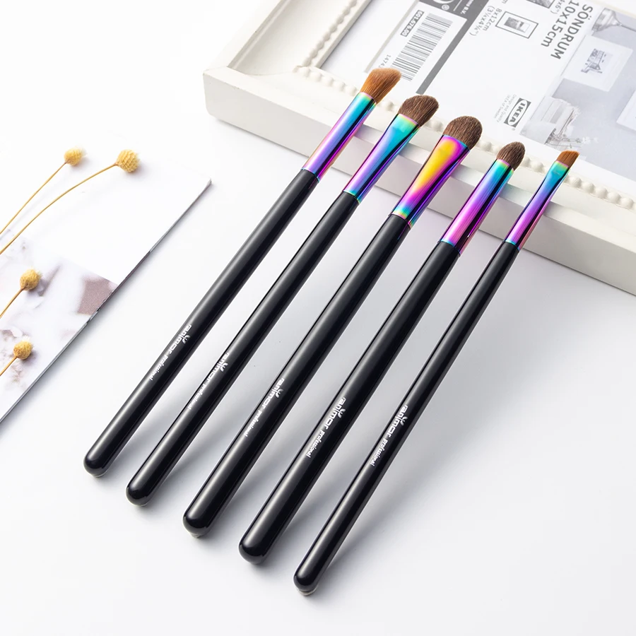 

2019 Anmor Top Quality 5PCS Makeup Brush Set Synthetic/Horse Hair Blending Eyebrow Eye Make Up Brushes With Copper Ferrule
