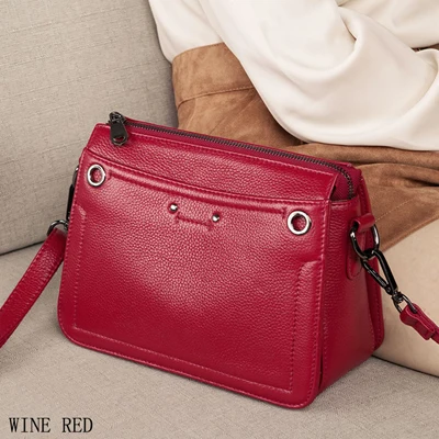Роскошные женские сумки, дизайнерские сумки из натуральной кожи, сумка на плечо, модная женская сумка через плечо, школьная сумка-мессенджер, сумка-тоут, сумки - Цвет: wine red