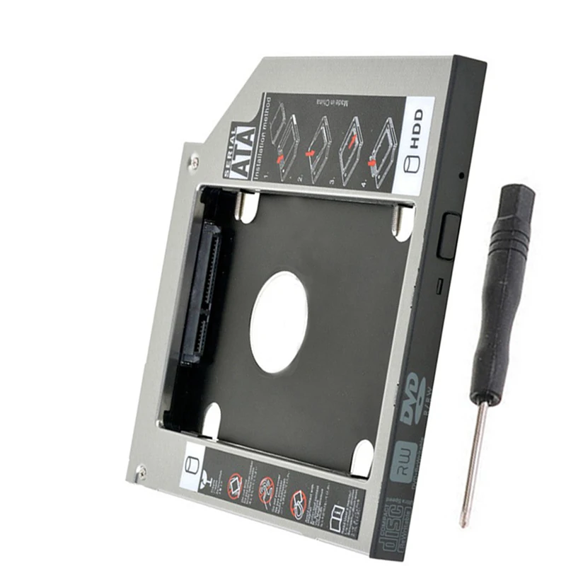 Universal 12.7mm Sata To Ide Optical Bay Hard Drive Adapter Caddy Fit