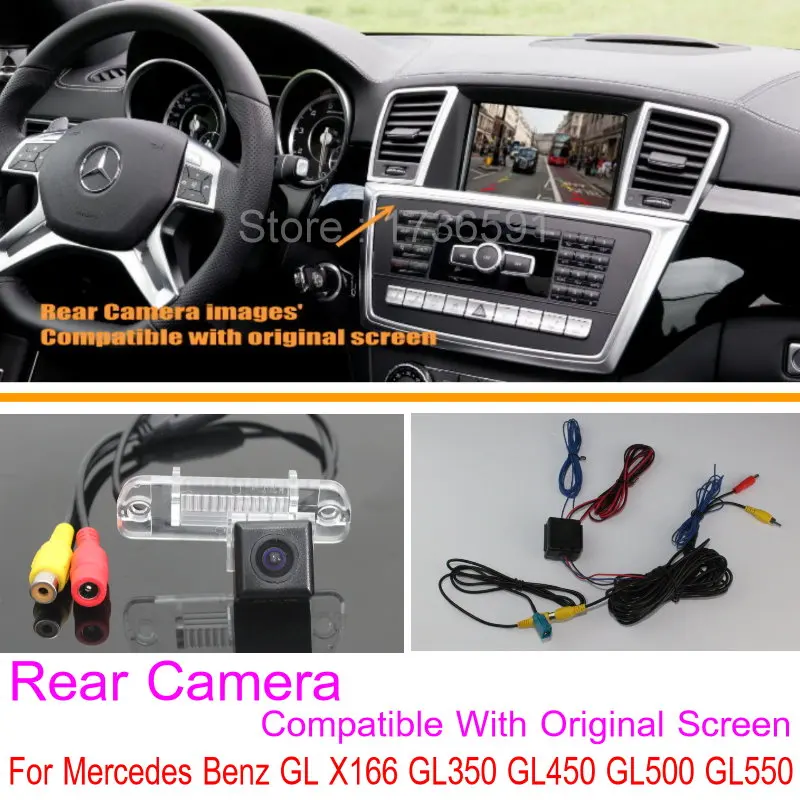

For Mercedes Benz GL X166 GL350 GL450 GL500 GL550 RCA & Original Screen Compatible / Rear View Camera / Back Up Reverse Camera