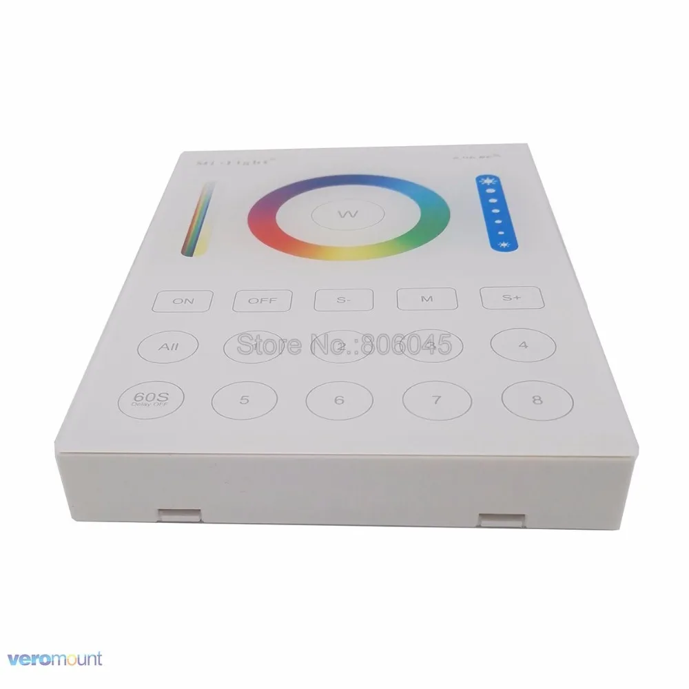 Mi.Light B8 8 Zones Wall Mount Smart RGB+CCT Controller work with LS2 or Milight RGB+CCT Floodlight or RGB+CCT Bulbs AC220V