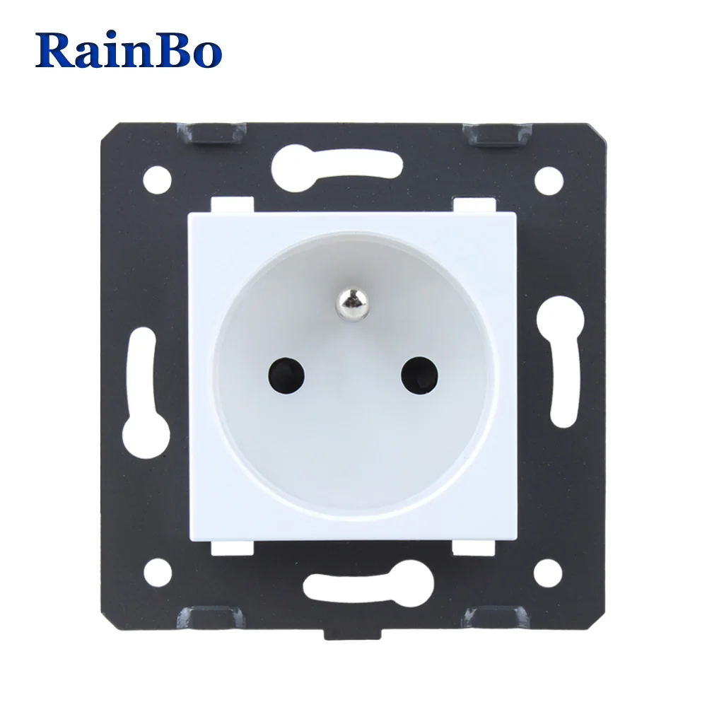 Rainbo бренд ЕС Стандартный белый Пластик материалы DIY аксессуар Функция ключ для французский электрические розетки питания A8FW