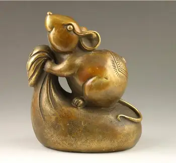 

Chinese Handmade Exquisite Rare Mice Bronze Statue