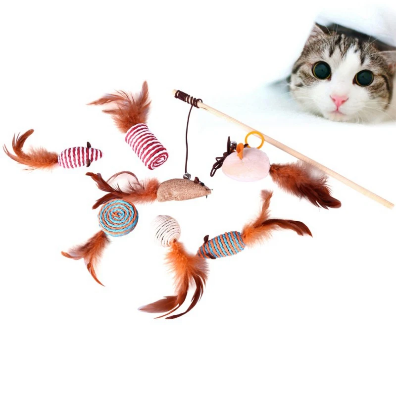 Toys For Cats Funny Cat Stick Set For Cats 7 Styles Interactive Box