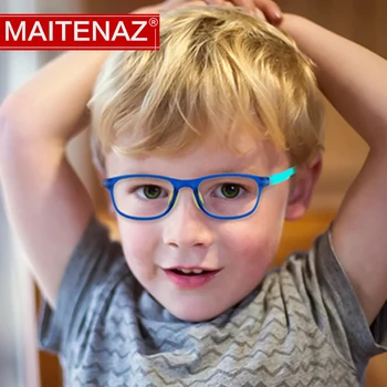 

MAITENAZ TR90 Protection Spectacles Children Glasses Frames Girls Boys Flexible Healthy Eyewear Frames Cute Safety RT2104