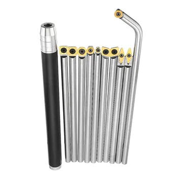 

Wood Turning Tool With Titanium Coated Wood Carbide Insert Cutter Round Shank Woodworking Tool / Aluminum Alloy Handle