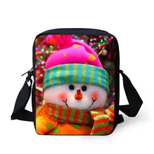 FORUDESIGNS, новинка, стильные сумки через плечо, милые сумки с принтом для девочек-подростков с Рождеством