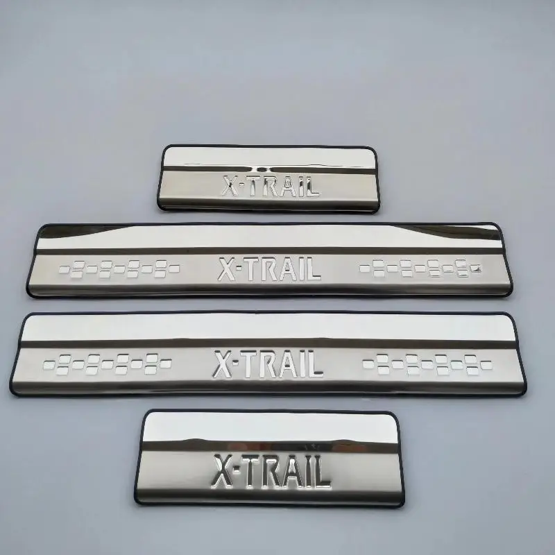 

For Car Styling Nissan X Trail X-Trail T32 Accessories Steel Door Sill Scuff Kick Plate Guard Protector Auto Sticker 2014-2019