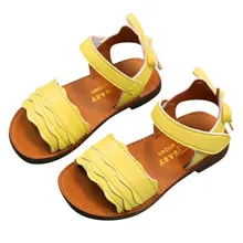 Niños chico onda Bowknot oreja antideslizante sandalias de playa zapatos casuales moda gancho & bucle 2018 S3APR25(China)