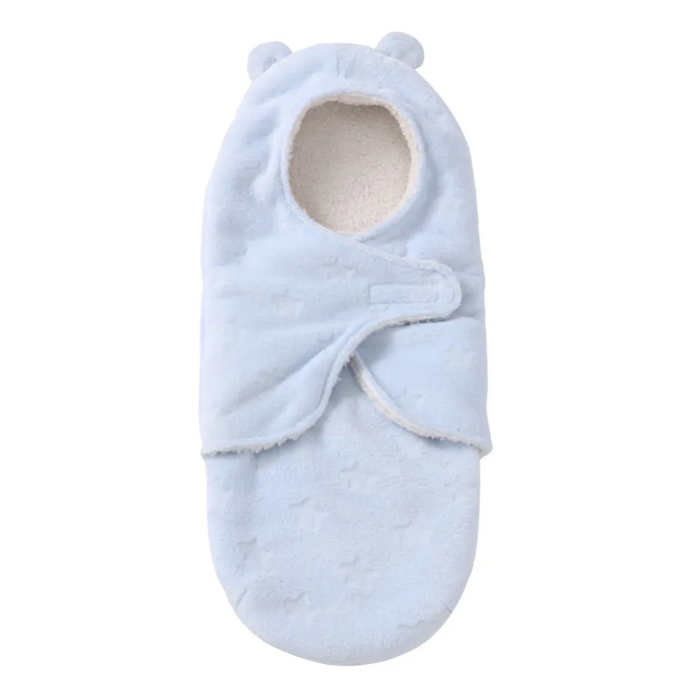 Детский теплый спальный мешок, розовый, для пеленания, пушистый, удобный, двухслойный, анти-ногами, теплый, одеяло, мешок для младенцев