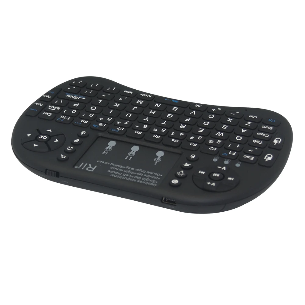 Teclado Inglês sem Fio Rii i8 Mais 2.4ghz Teclado Retroiluminado com Touchpad e Luz de Fundo para Mini pc Smart tv Android tv Box pc - Imagem 6