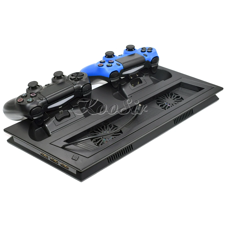  PS4 Slim Pro 2 In 1 Console Cooler Fan Stand with PS 4 Controller Charger Dock Station for Sony Pla
