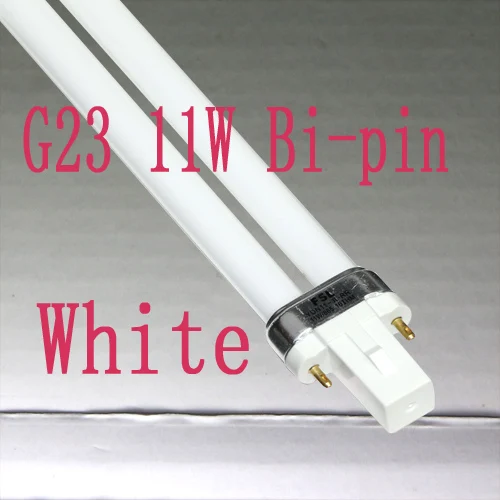 220V 11W 6500K Флуоресцентная компактная двухконтактная настольная лампа, сменная линейная Двухтрубная CFL светильник G23 9 Вт 11 Вт YDW 6500K x2 - Испускаемый цвет: 220V 11W 6500K